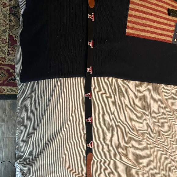 Smathers and Branson Texas Tech Needlepoint belt - Picture 1 of 3